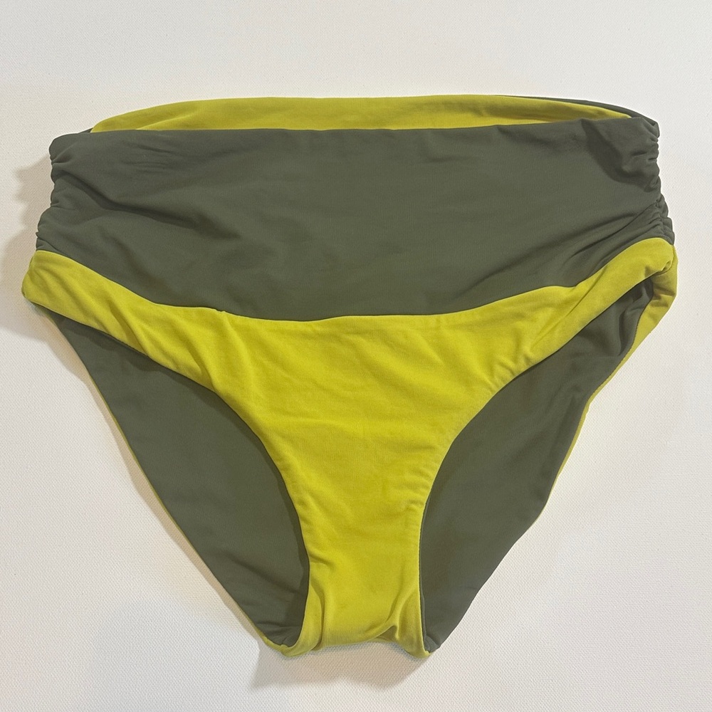 BCBGMaxAzria Lime Green High Waisted Bikini Bottoms NWT Size S